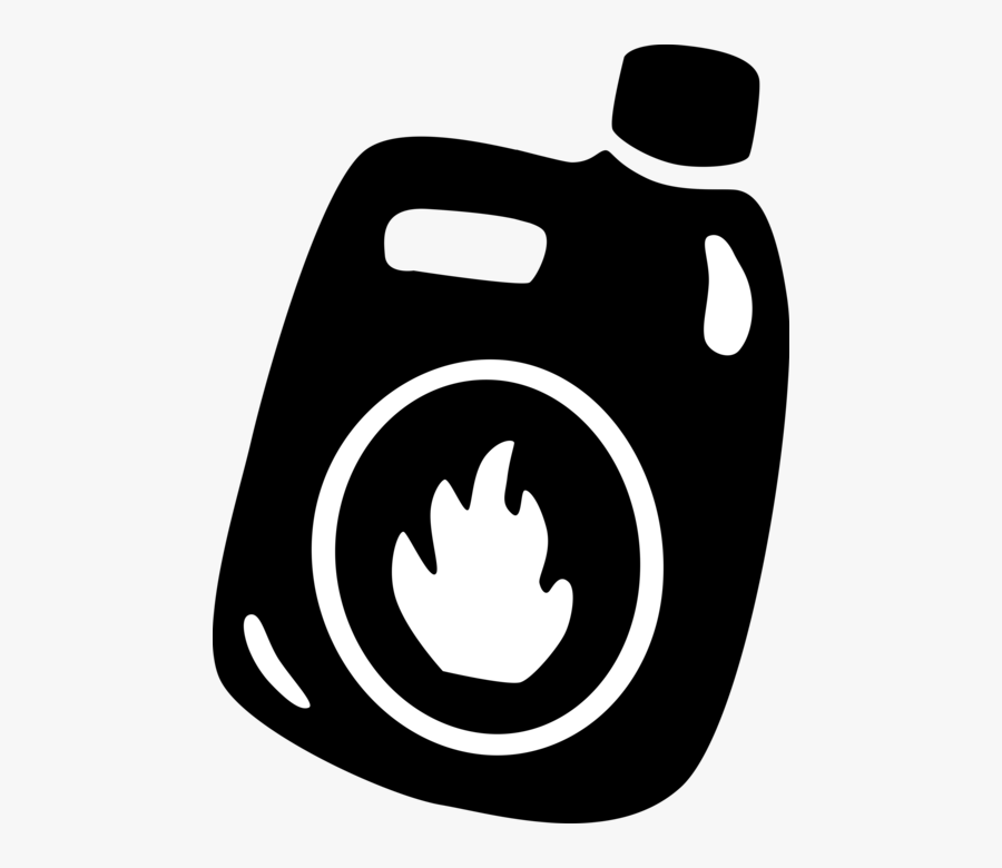 Vector Illustration Of Flammable Liquid Gasoline Jerry, Transparent Clipart