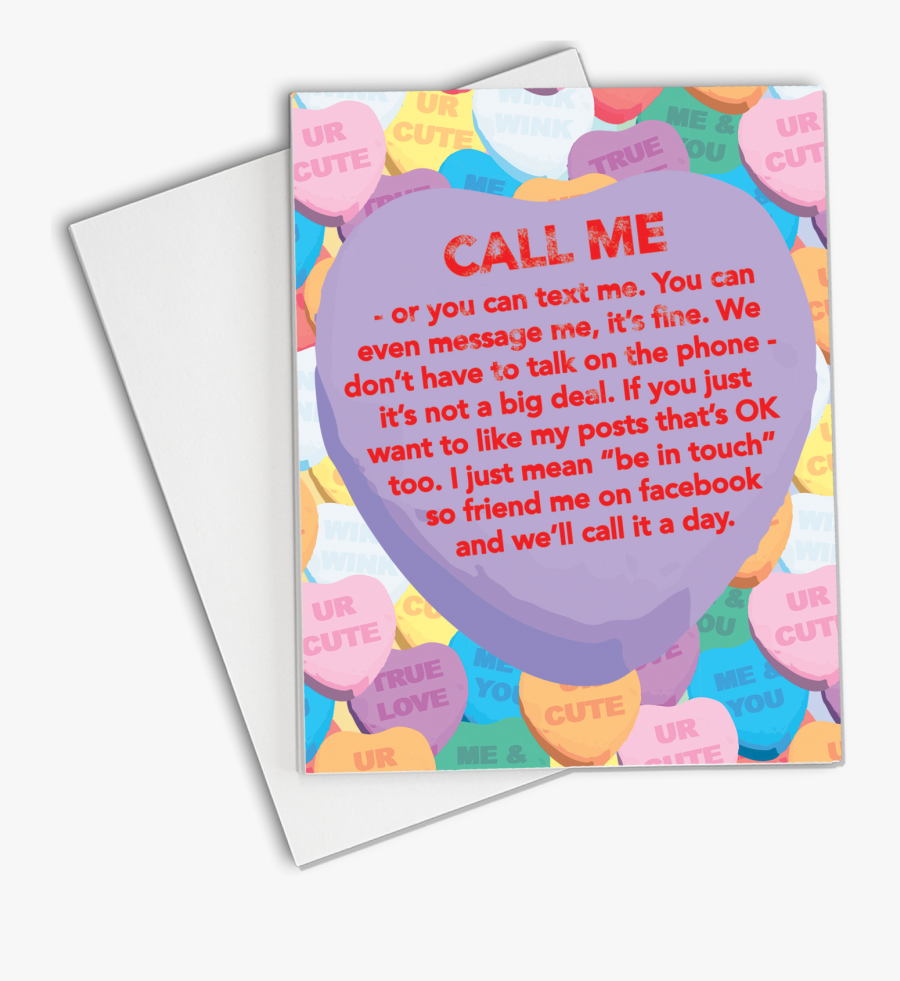 Call Me Sweetheart - Paper, Transparent Clipart