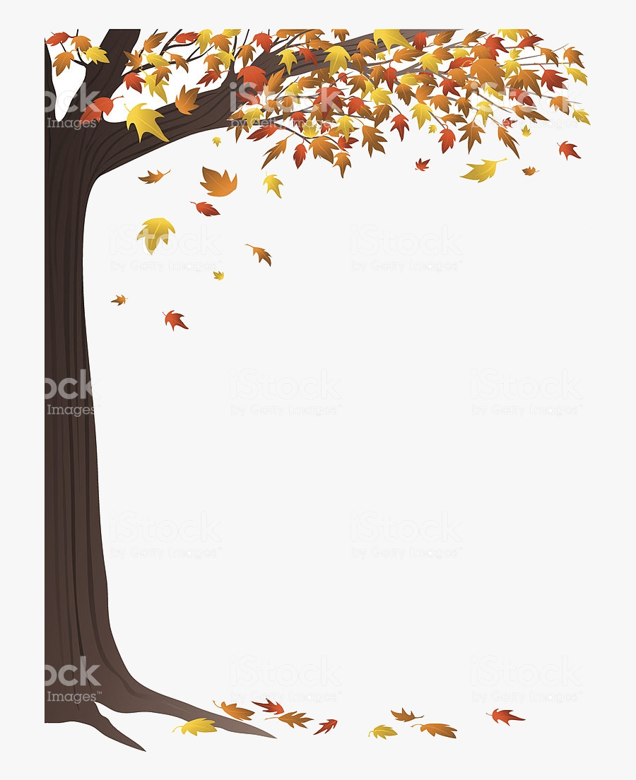 Fall Border Autumn Tree Royalty-free Stock Vector Art - Autumn Border Clipart Free, Transparent Clipart