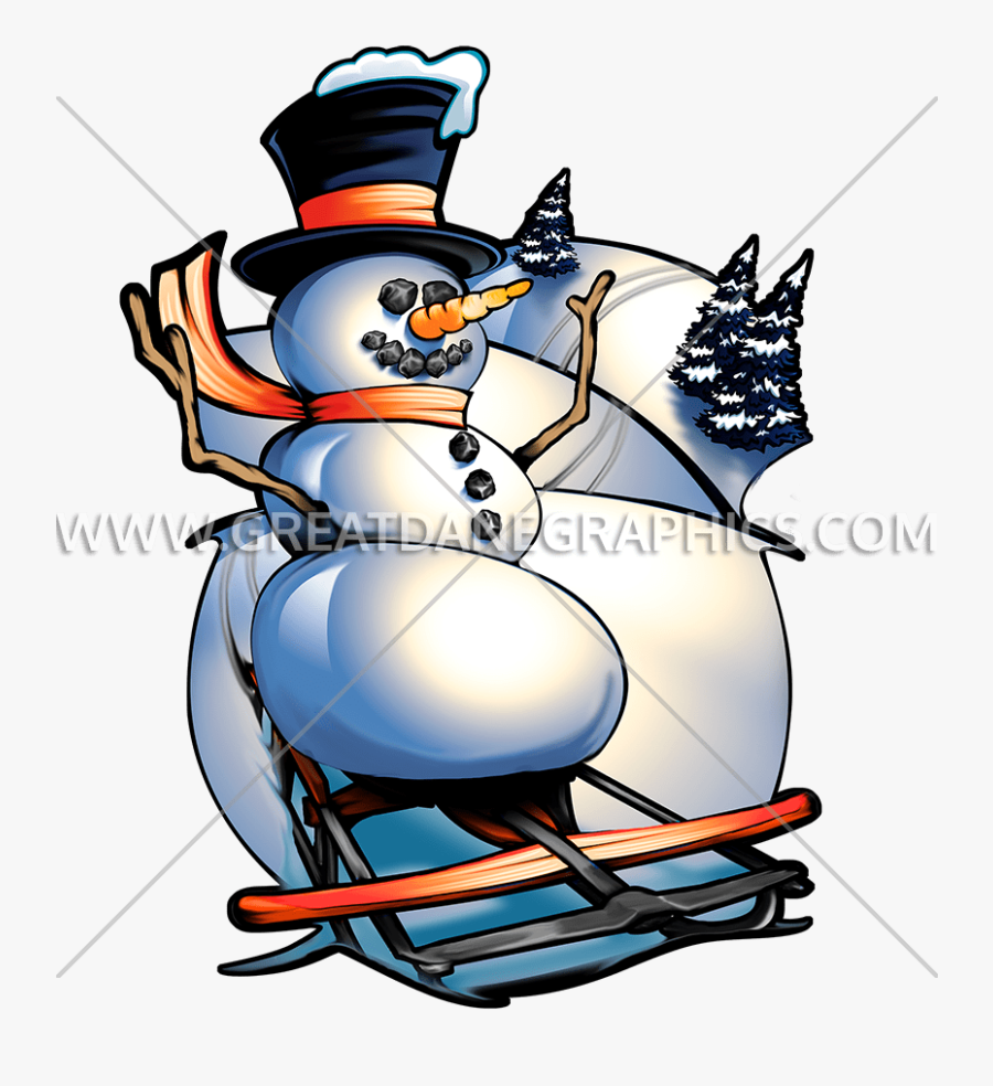 Sleigh Clipart Snow Sled - Snowman, Transparent Clipart