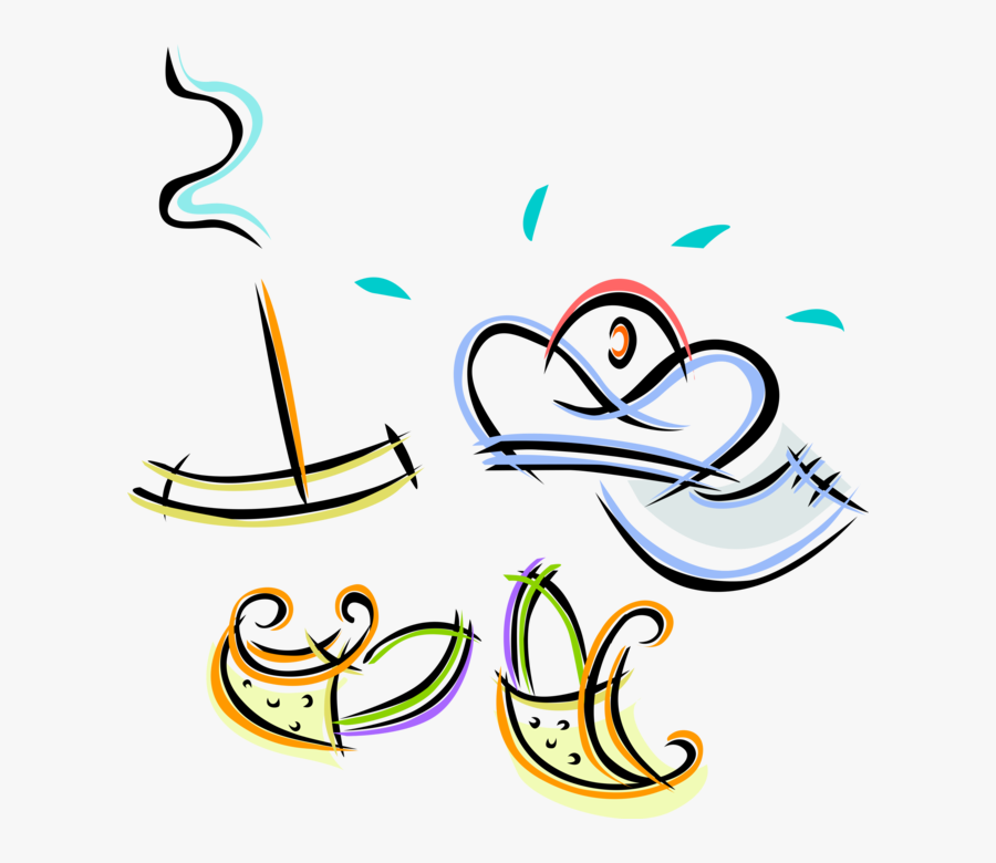 Vector Illustration Of East Indian Turban With Khussa, Transparent Clipart