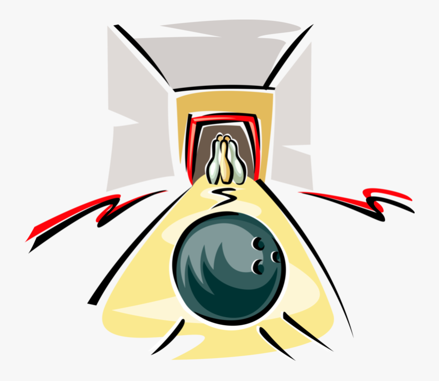Vector Illustration Of Sports Equipment Bowling Ball - Illustration, Transparent Clipart
