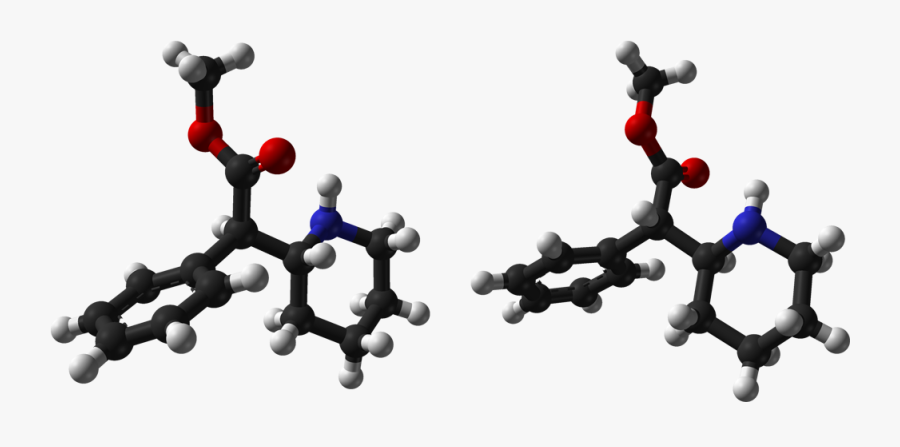 Methylphenidate Enantiomers 3d Balls - Methylphenidate 3d Molecule, Transparent Clipart