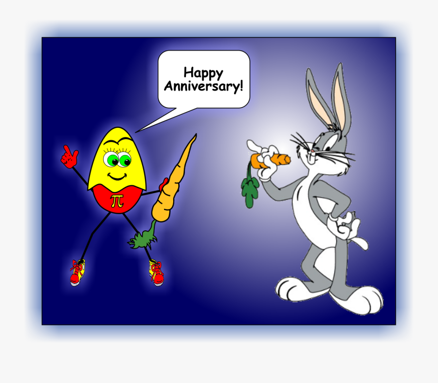 Happy 75th Anniversary, Bugs - First Wedding Anniversary Cartoons, Transparent Clipart