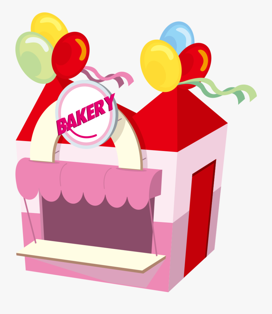 Gifts Clipart House Png - Cartoon Cute Bakery, Transparent Clipart