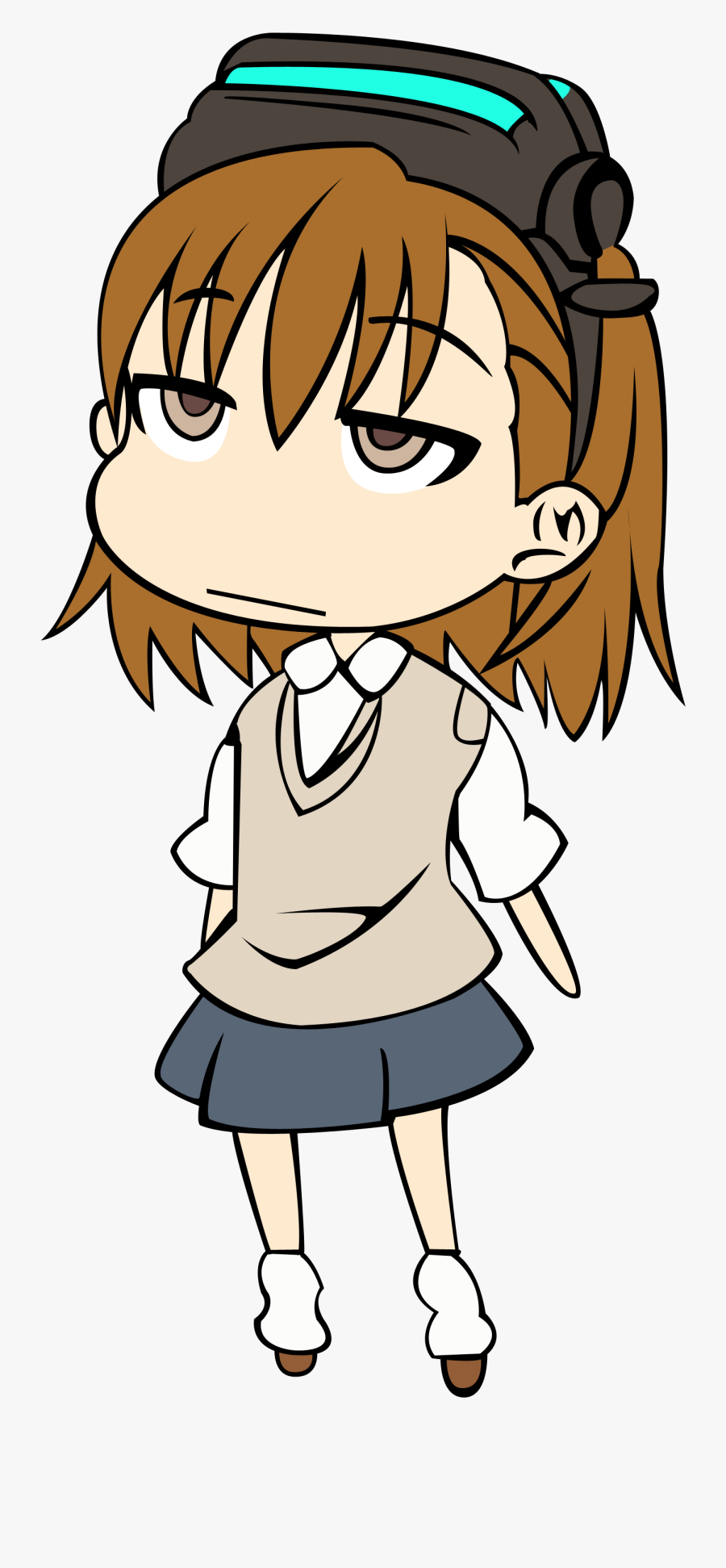 Misaka Misaka Chibi Png, Transparent Clipart