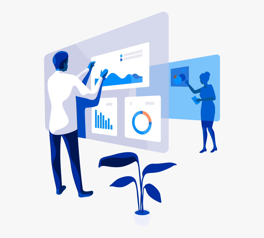 Flat Vector Modern Concept People Blue, Transparent Clipart