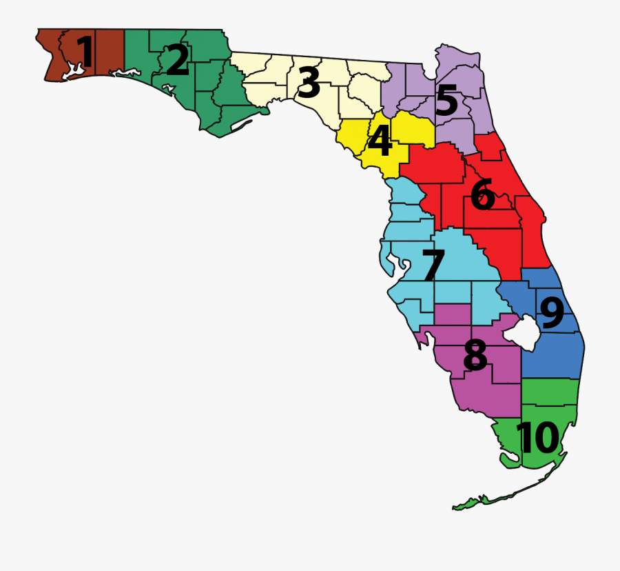Florida Map - Map, Transparent Clipart