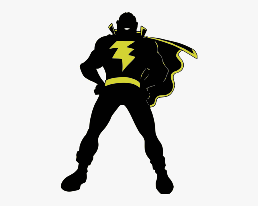 Clip Art Superhero Silhouette - Illustration, Transparent Clipart