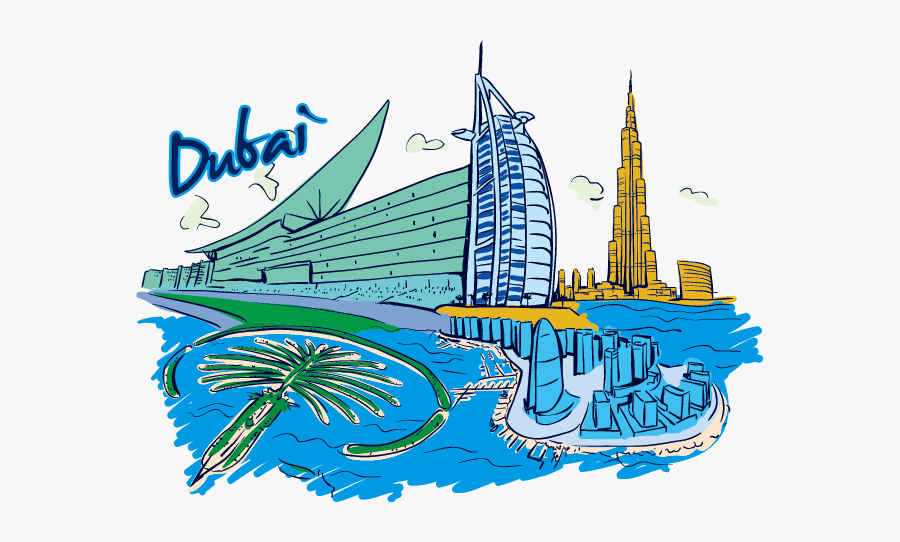 Travel With A Special Point Of View Travel Agency Would - Palm Island Dubai Drawing, Transparent Clipart