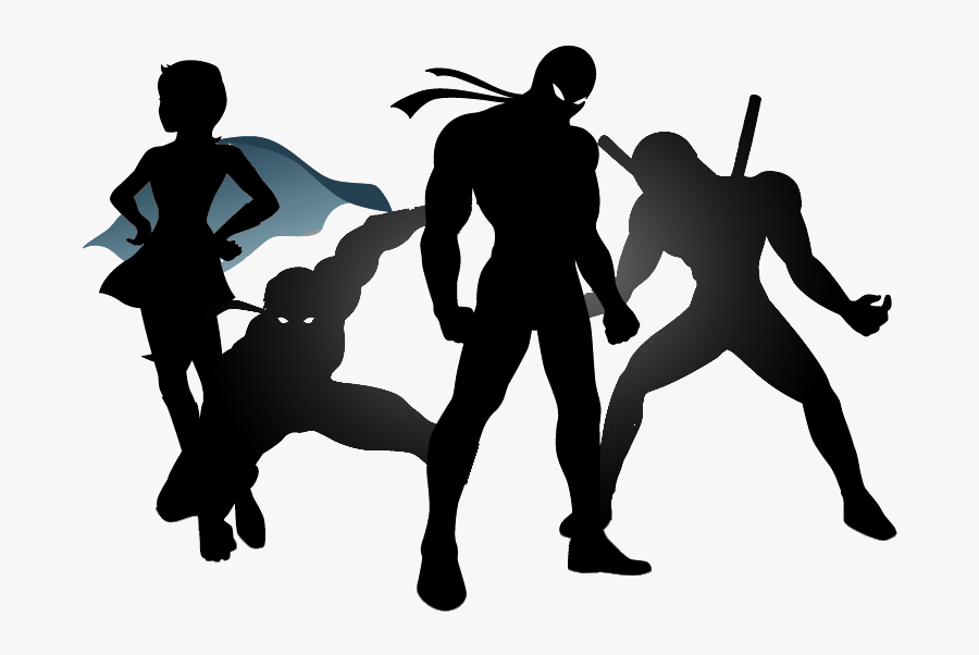 Transparent Silhouette Superhero Flying, Transparent Clipart