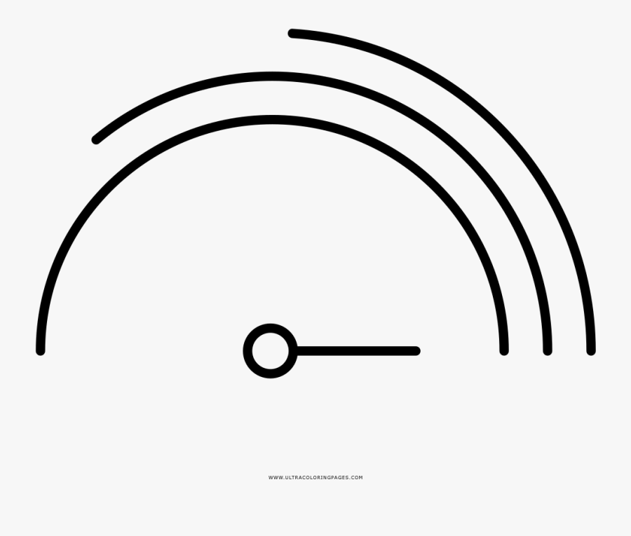 Speedometer Coloring Page - Circle, Transparent Clipart
