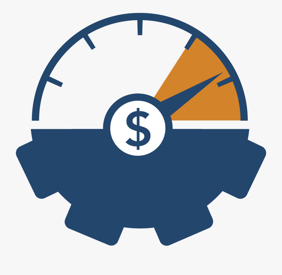 Half Profit Speedometer, Half Gear - Clock, Transparent Clipart