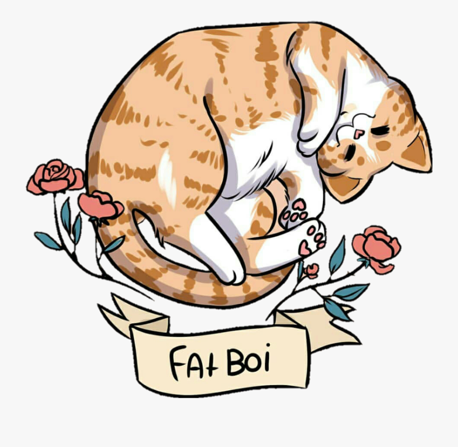 #cat #kitty #fatcat #boi #animal #pet #cute #stripes, Transparent Clipart