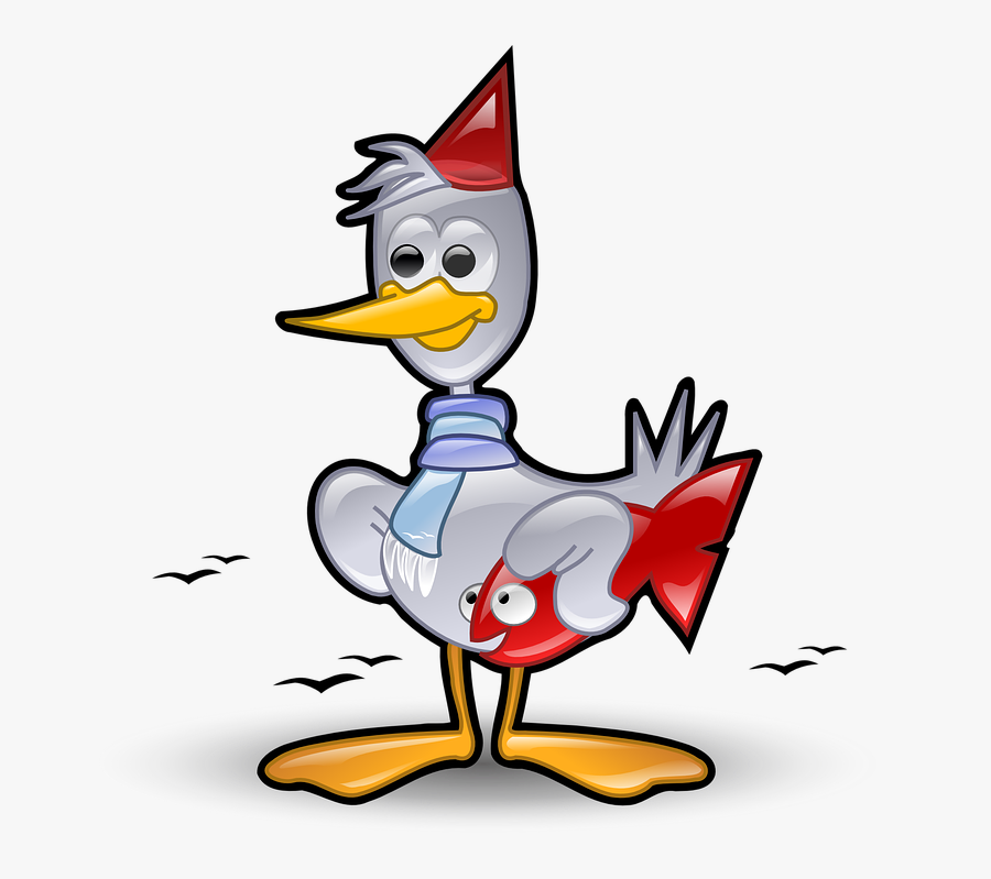 Gull, Openoffice, Otto, Logo, Mascot, Fish - Clipart Möwen Png, Transparent Clipart