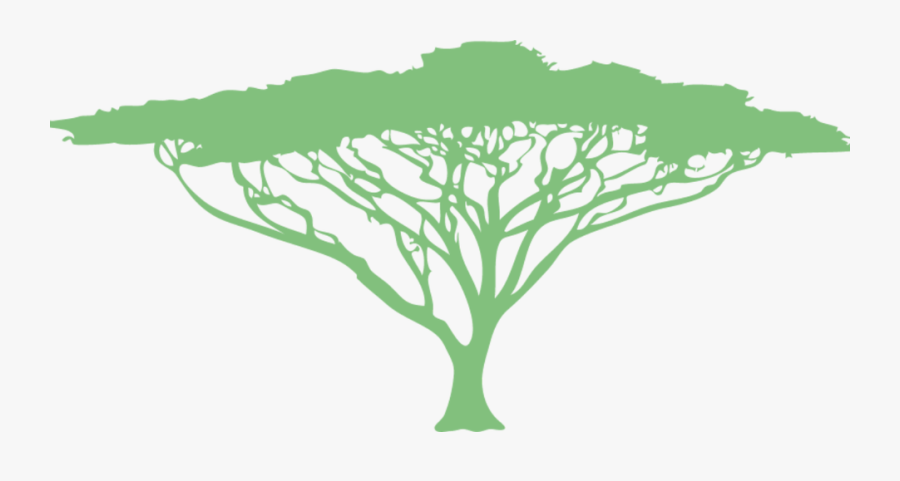 African Trees Silhouette Png, Transparent Clipart