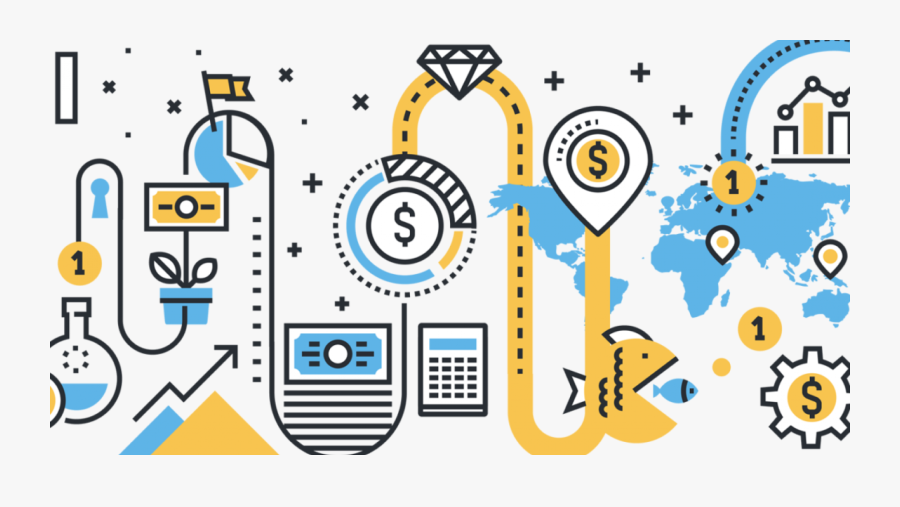 4 Vital Ingredients Of A Successful Dlo - Finance Flat Line Design, Transparent Clipart