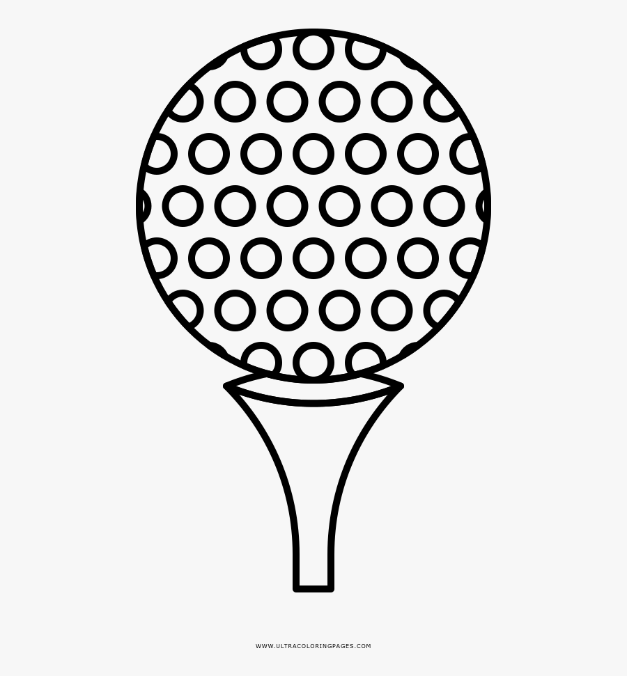 Golf Ball Coloring Page - Golf Ball Stand Png, Transparent Clipart