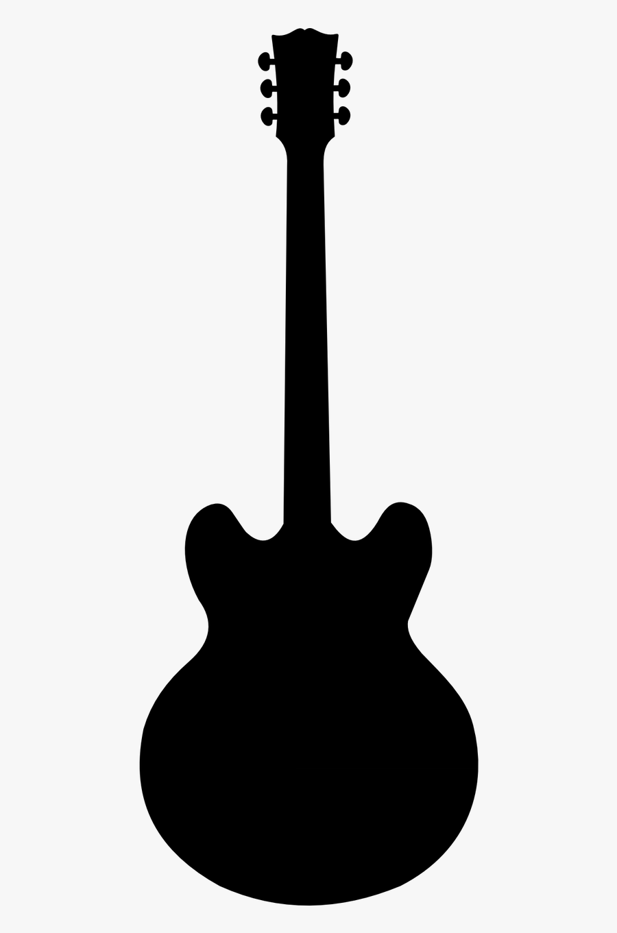 Music Instrument Guitar Free Picture - Acoustic Guitar Silhouette Png, Transparent Clipart