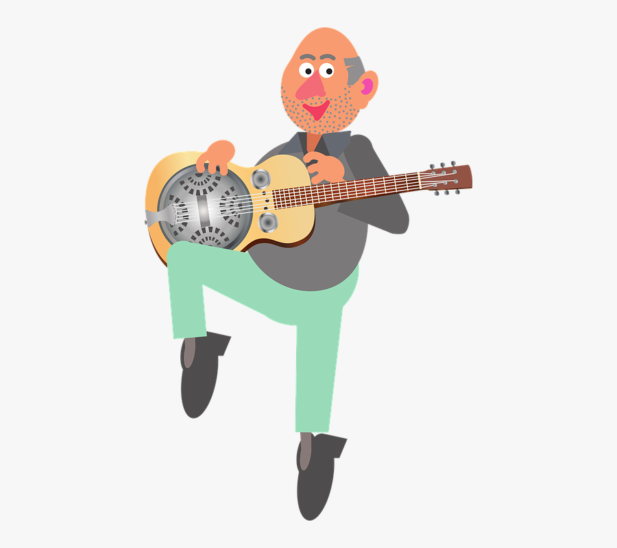 Musician, Music, Instrument, Bluegrass, Dobro - Cartoon, Transparent Clipart