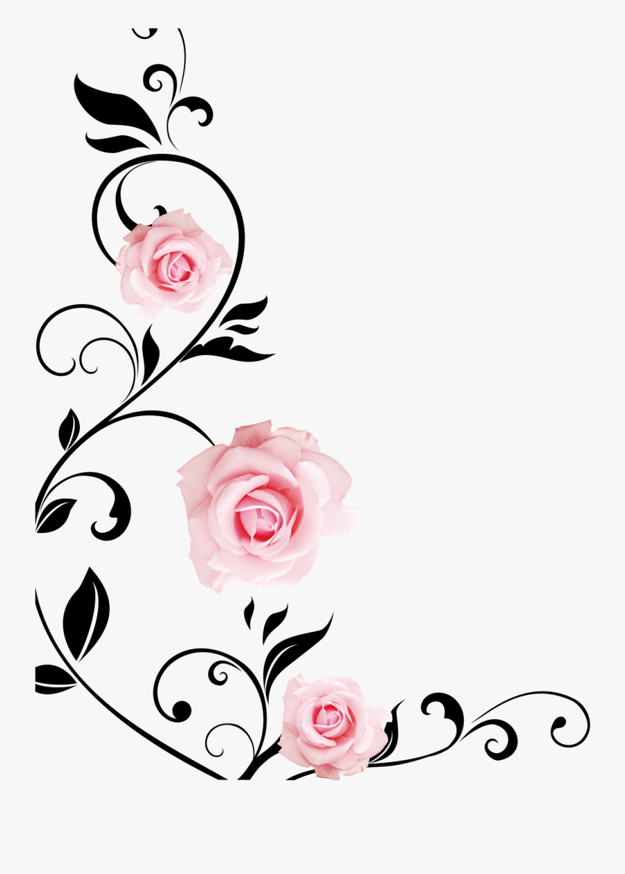 Drawing Wall Flower Transparent Png Clipart Free Download - Rose, Transparent Clipart