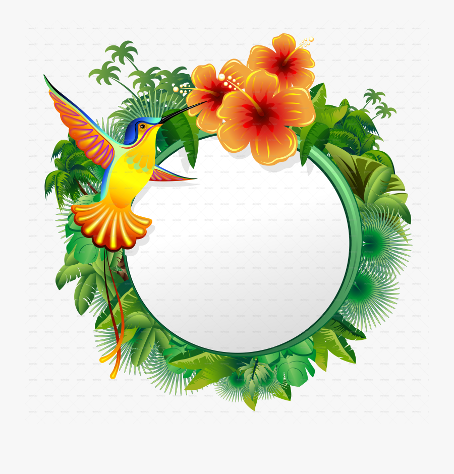 Hummingbird Clipart Jungle Flower, Transparent Clipart