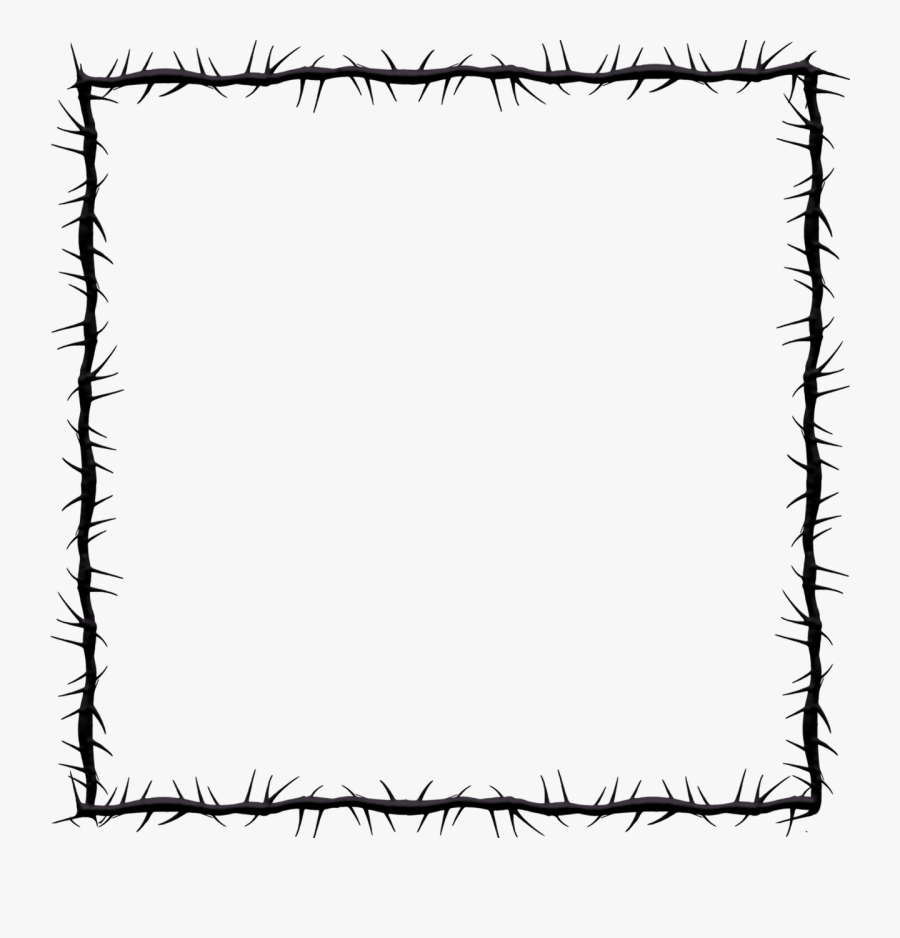 Graphic Thorns Frame Free Picture - Thorns Frame, Transparent Clipart