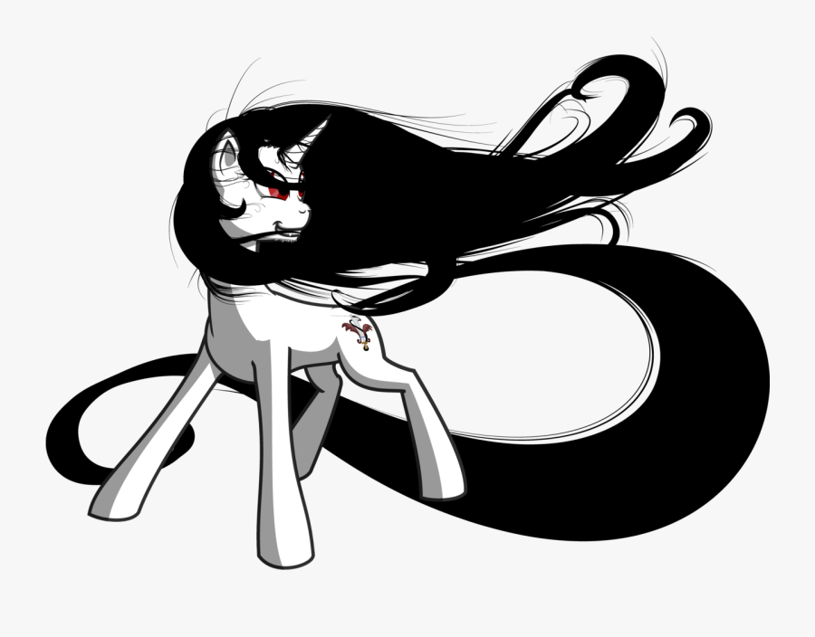 Red Eyes Clipart Black Background - Mlp Black Hair Black Eyes Female, Transparent Clipart