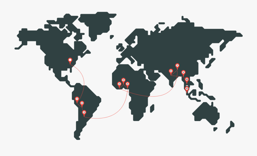 Peru To Malaysia - World Race Routes, Transparent Clipart