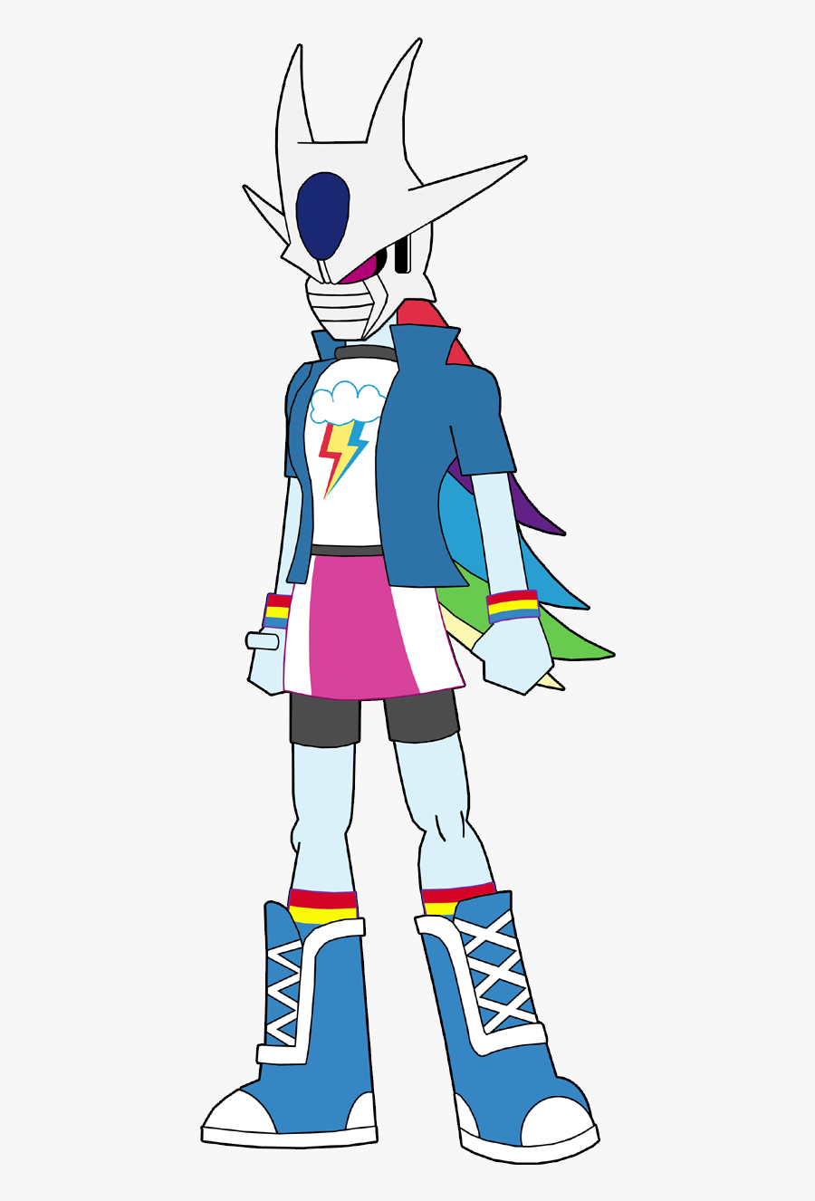 Rainbow Dash Clothing White Footwear Fictional Character - Steven Universe X Dbz, Transparent Clipart