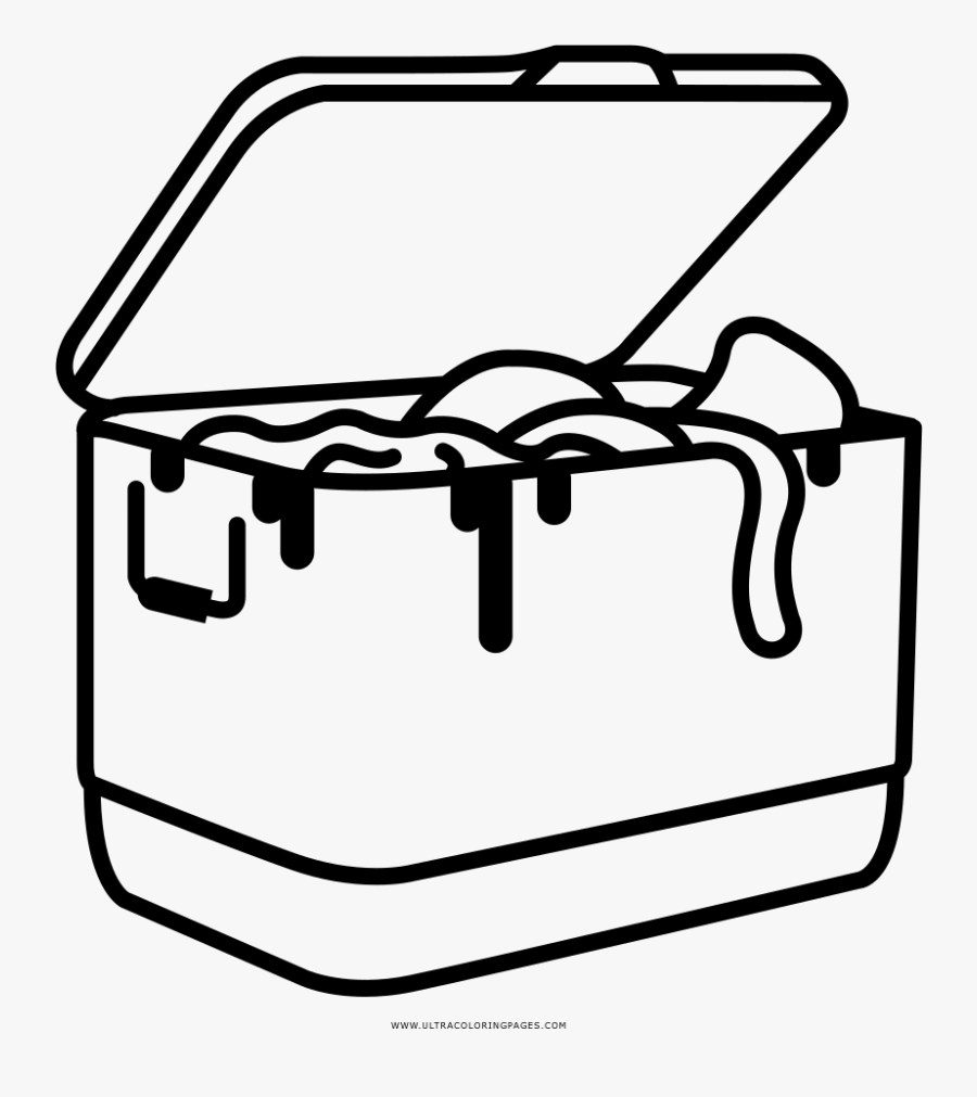 A Cooler Full Of Organs Coloring Page - Line Art, Transparent Clipart