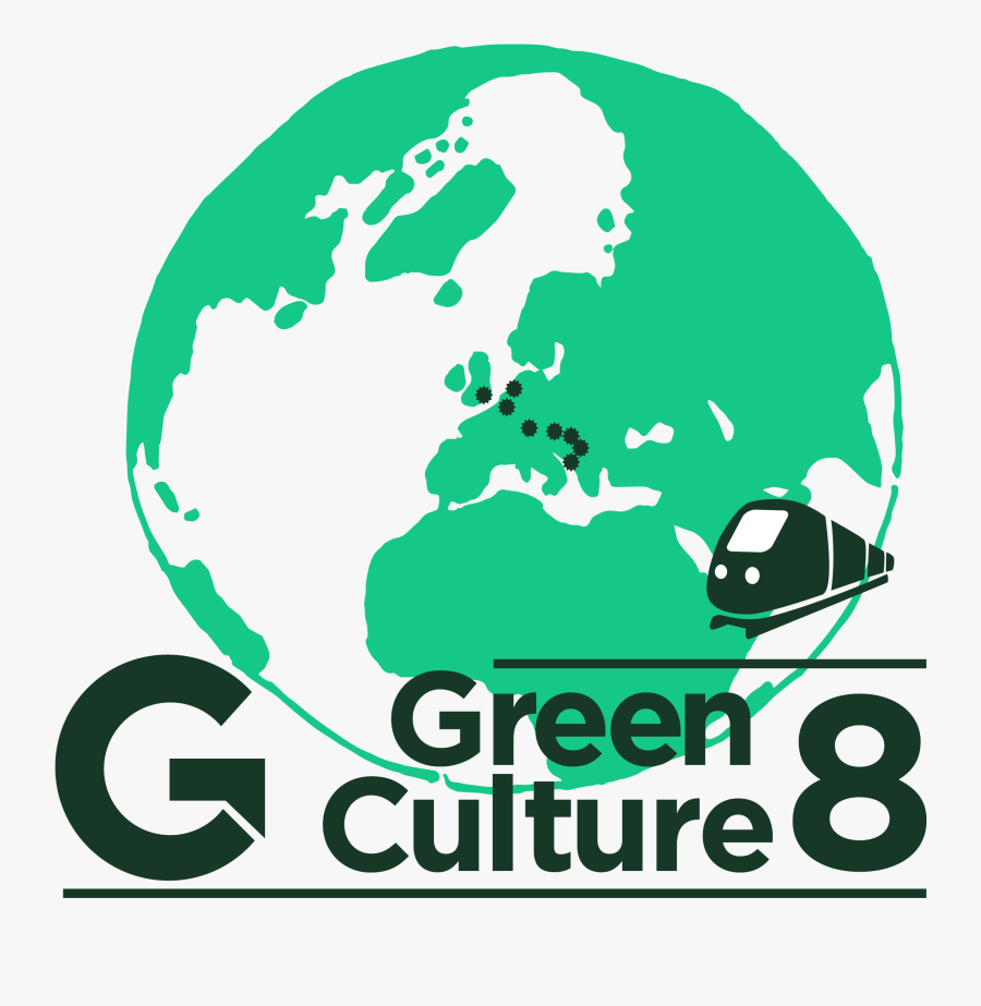 Green Culture 8 Globe And Train Green - Green Culture Montenegro, Transparent Clipart