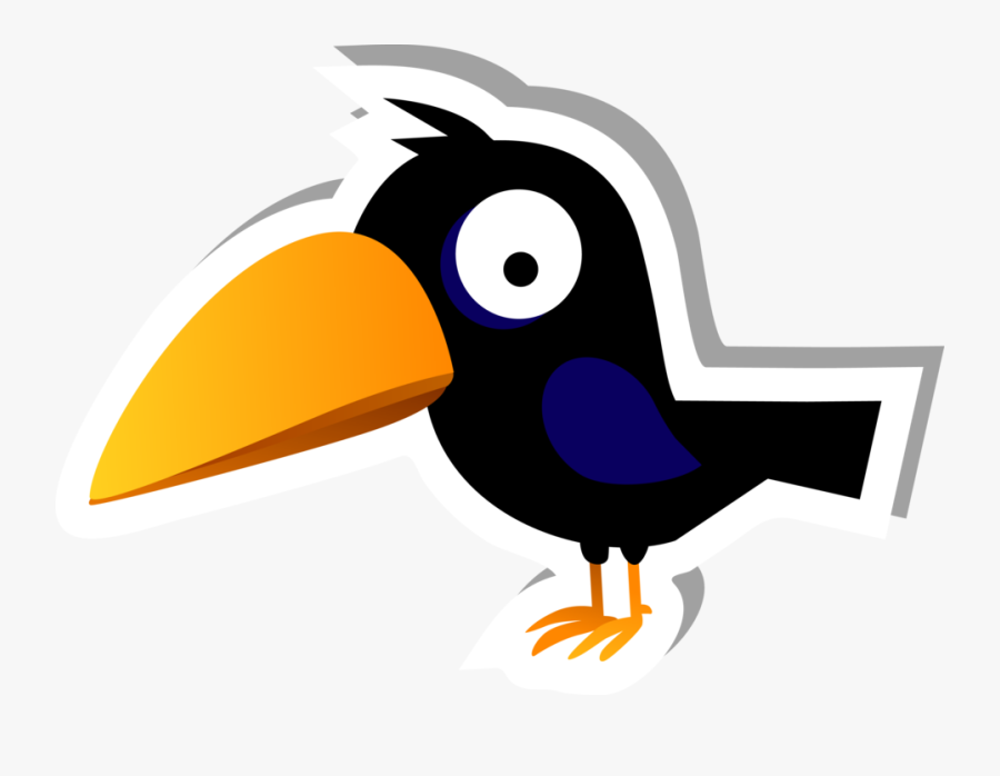 Cute Raven Sticker - Cute Raven, Transparent Clipart