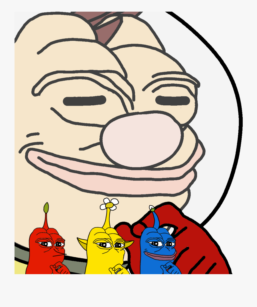 Transparent Olimar Png - Pepe Frog Black And White, Transparent Clipart