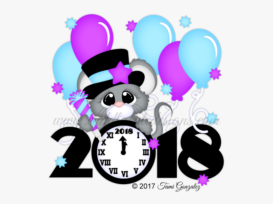 2018 New Years - Cartoon, Transparent Clipart