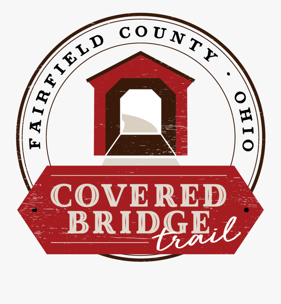 Covered Bridge Trail Logo, Transparent Clipart