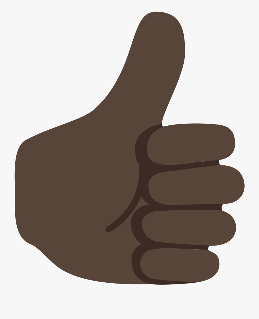 Transparent Thumbs Up - Emoji Daumen Schwarz, Transparent Clipart