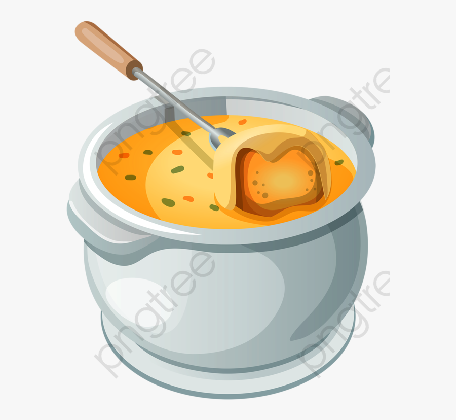 Sopa De Dibujos Animados Cuchara Alimentos Sopa Imagen - Dessin Fondue Savoyarde, Transparent Clipart