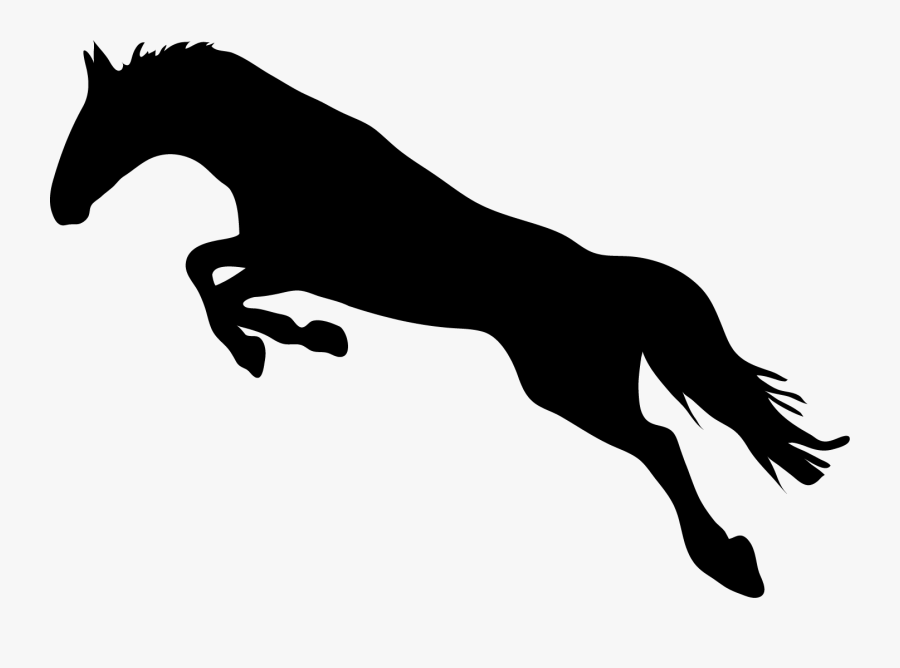 Jumping Horse Silhouette, Transparent Clipart