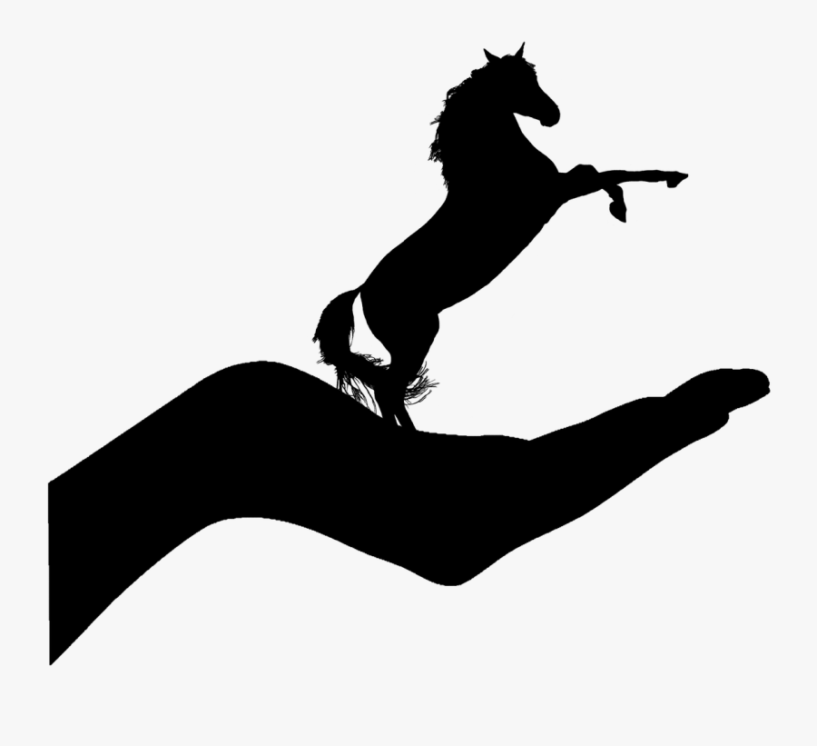 Hand Horse Illusions Free Picture - Hand Horse Silhouette, Transparent Clipart