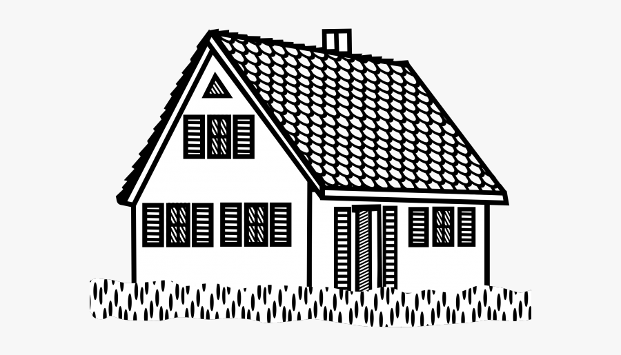 House Image Line Art, Transparent Clipart