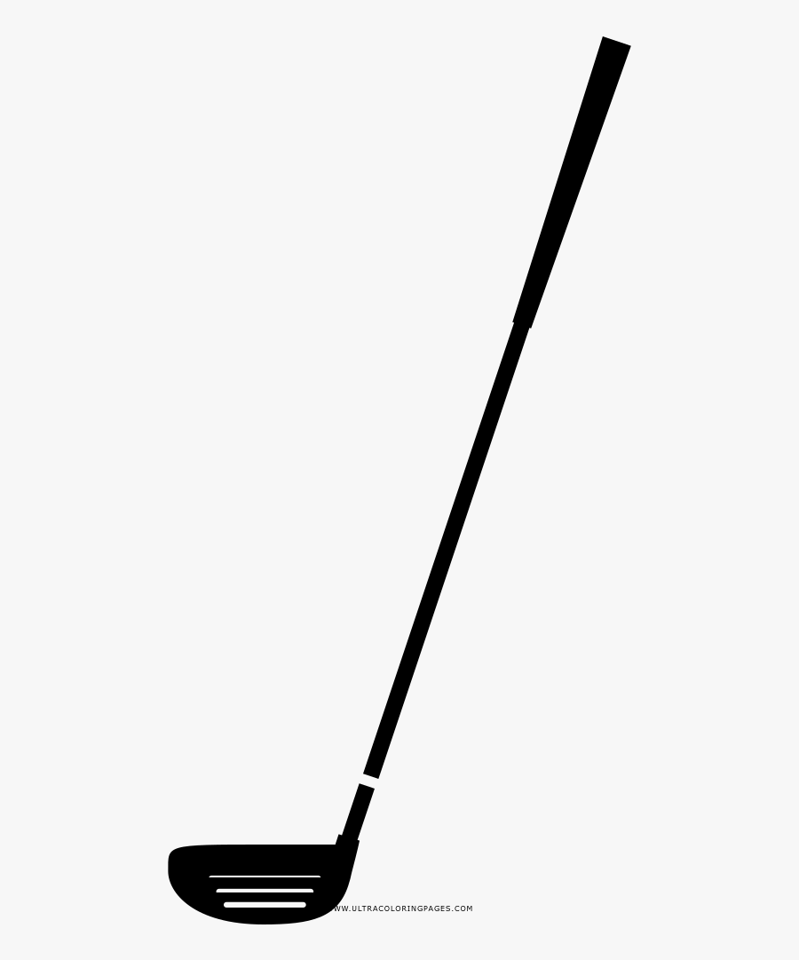 Golf Coloring Page - Putter, Transparent Clipart