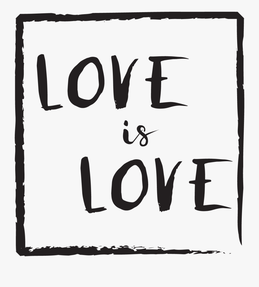 Love Is Love Black And White, Transparent Clipart