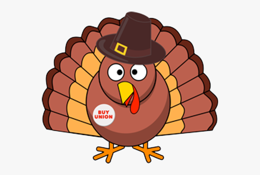 En Este Día De Acción De Gracias, Piense En Los Trabajadores - Turkey Cartoon, Transparent Clipart