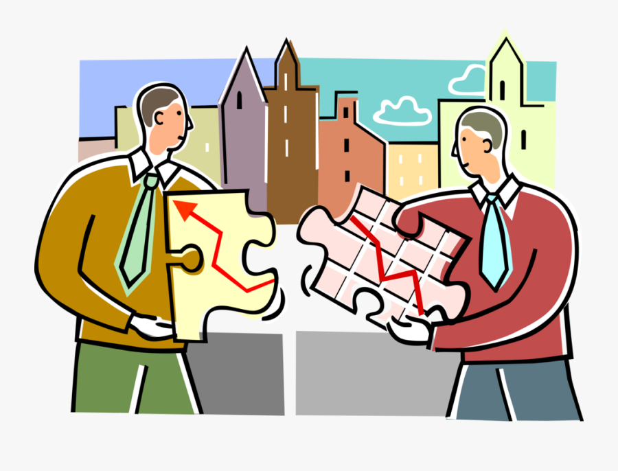 Vector Illustration Of Businessmen Fit Infographic - Cartoon, Transparent Clipart