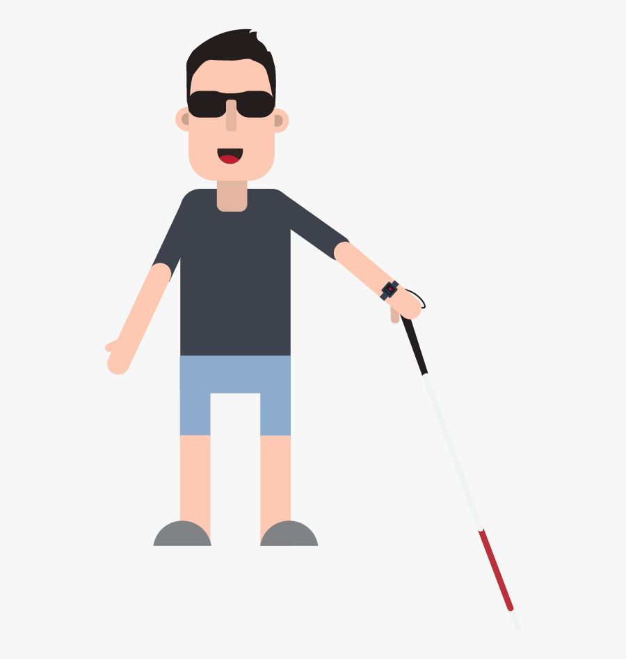 Blind Person Cartoon Transparent, Transparent Clipart