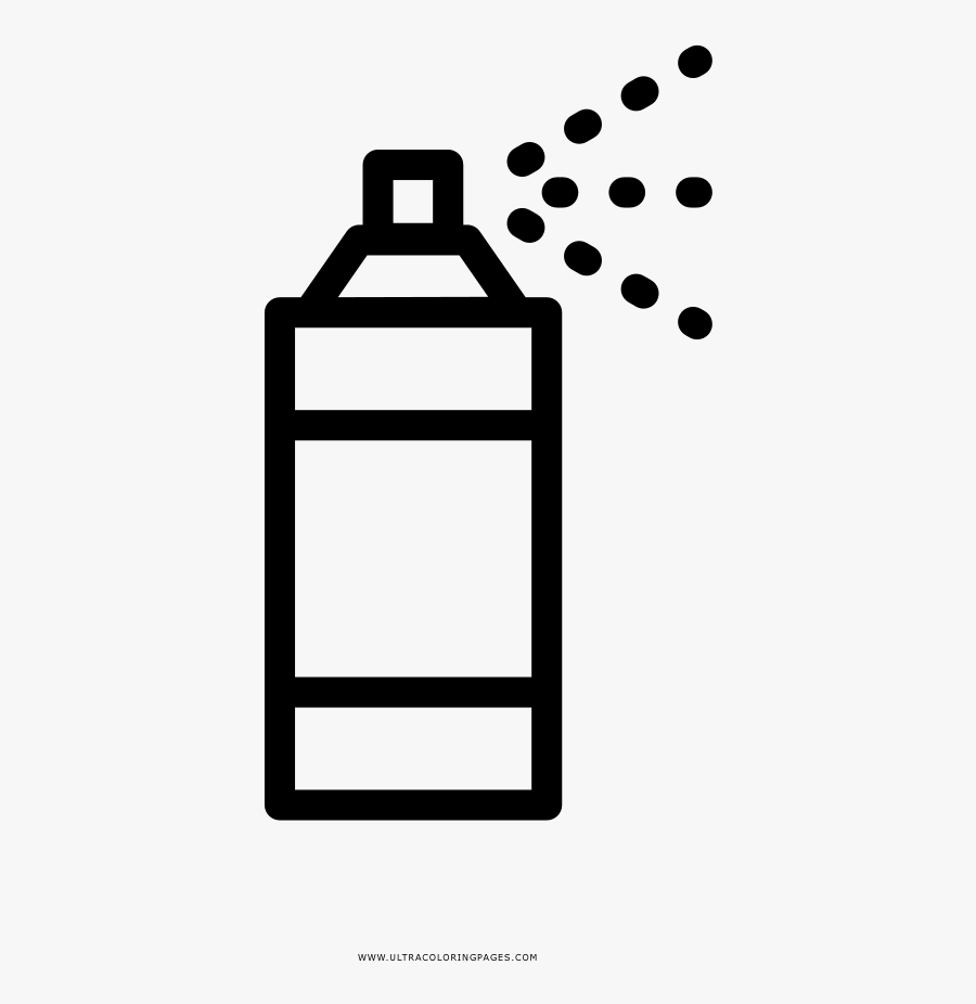 Spray Paint Coloring Page - Nasal Spray, Transparent Clipart