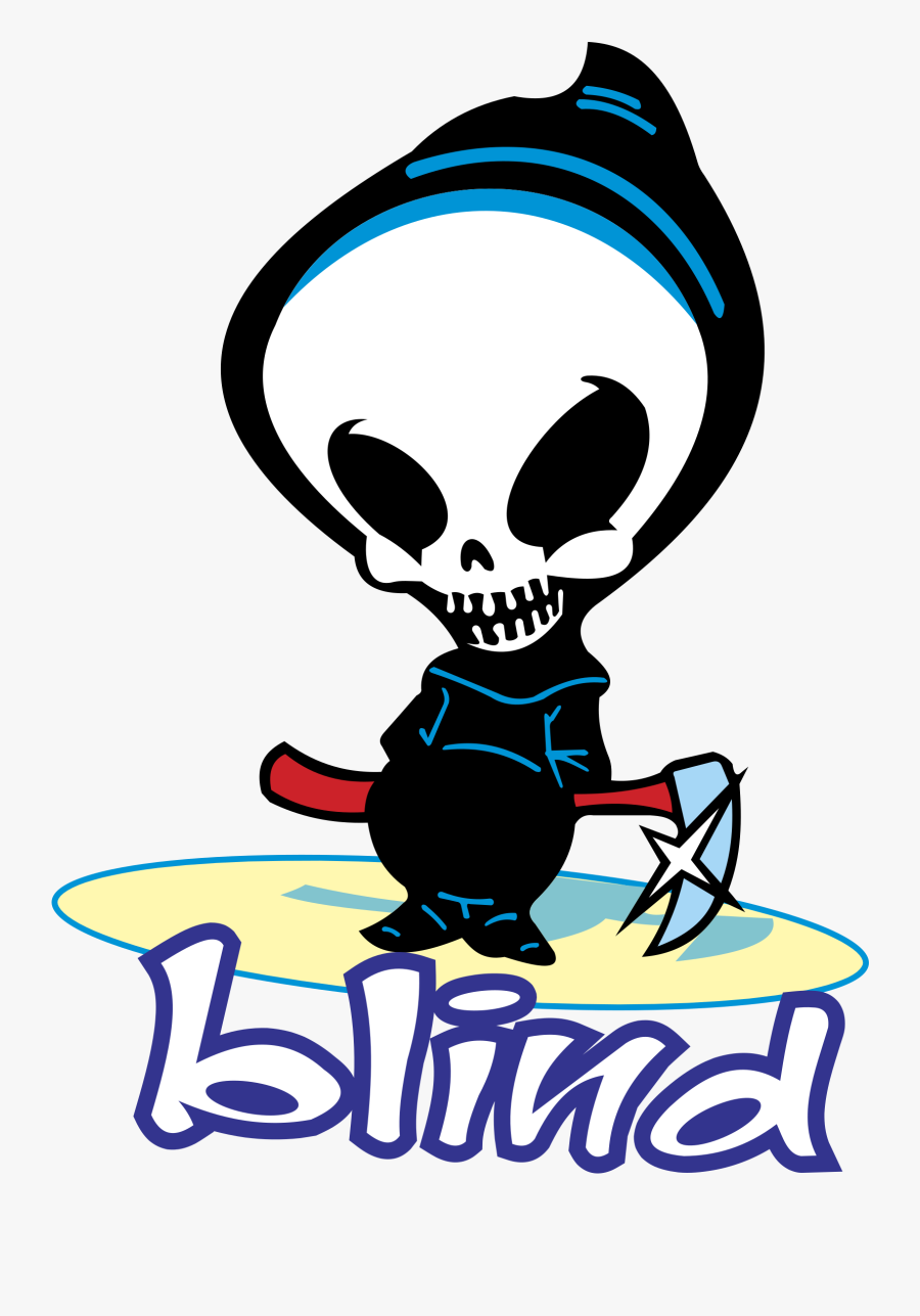 Blind Jeans Logo Png Transparent - Grim Reaper Blind Skateboards, Transparent Clipart