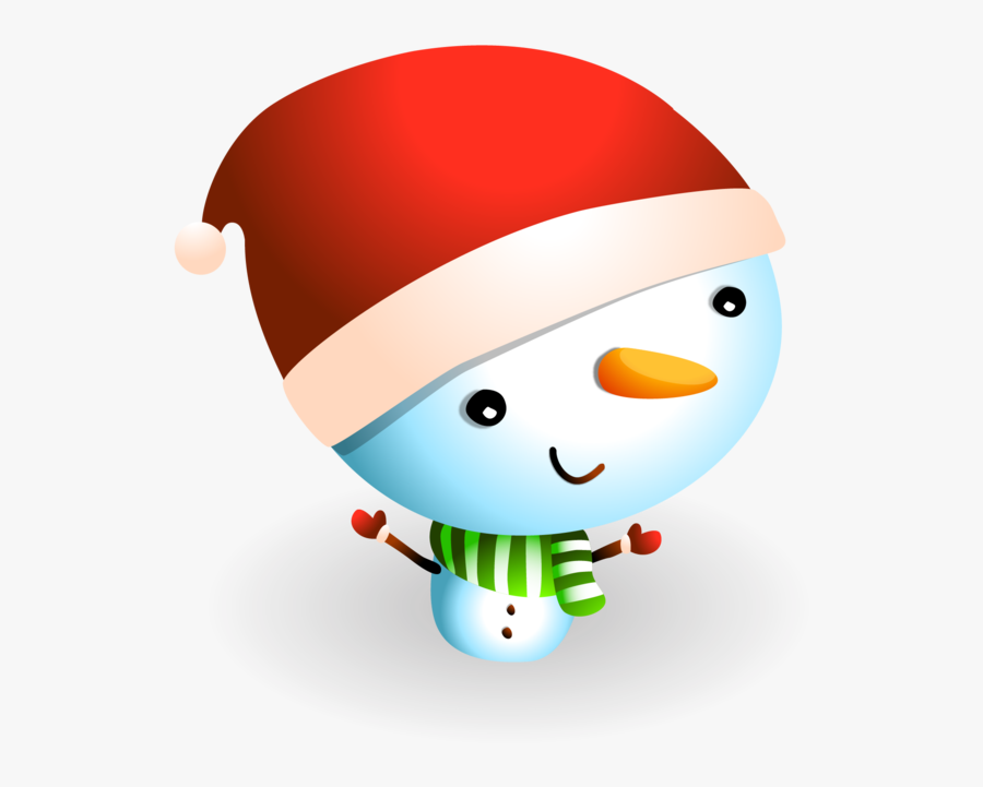 Cute Snowman - Cartoon, Transparent Clipart
