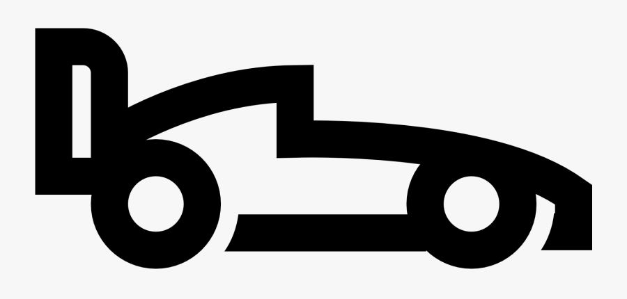 F1 Black And White Car, Transparent Clipart